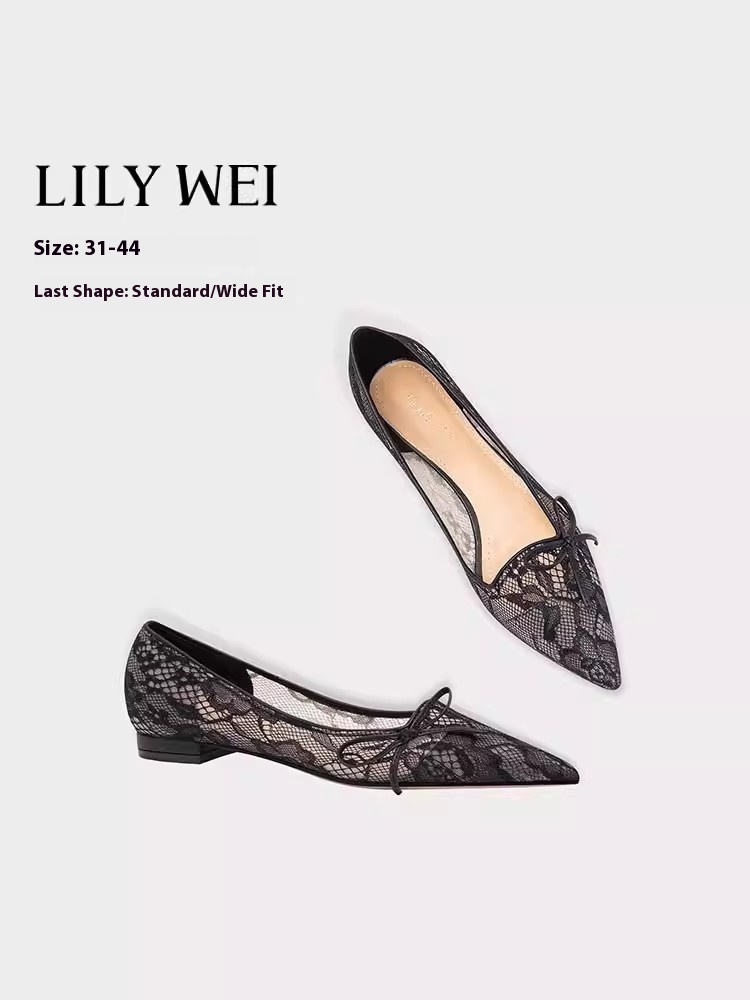 Pointed Toe Flat - Flat stiletto heels spring and summer