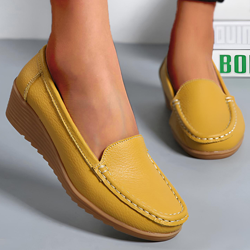 Leather Shoes For Women Flats  - đánh giá và giá Women'S Shoes Loafers Black