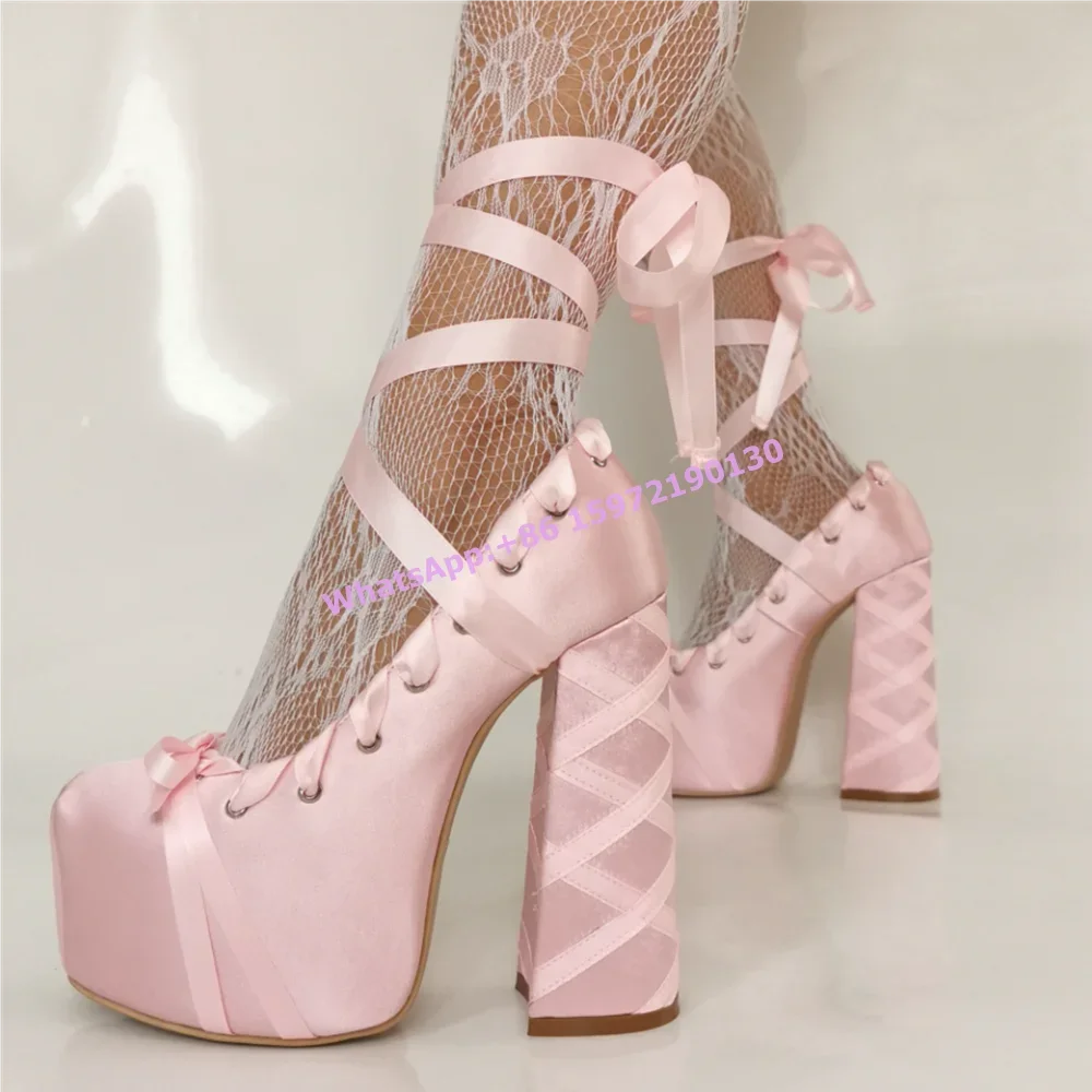 Red Satin Ribbon Platform Pump - đánh giá và giá Ribbon Tie Heel