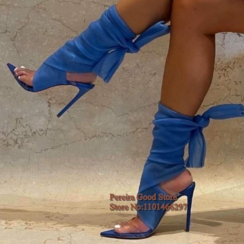Purple Silk Ribbon Ankle Wrap  - đánh giá và giá Ribbon Tie Heel