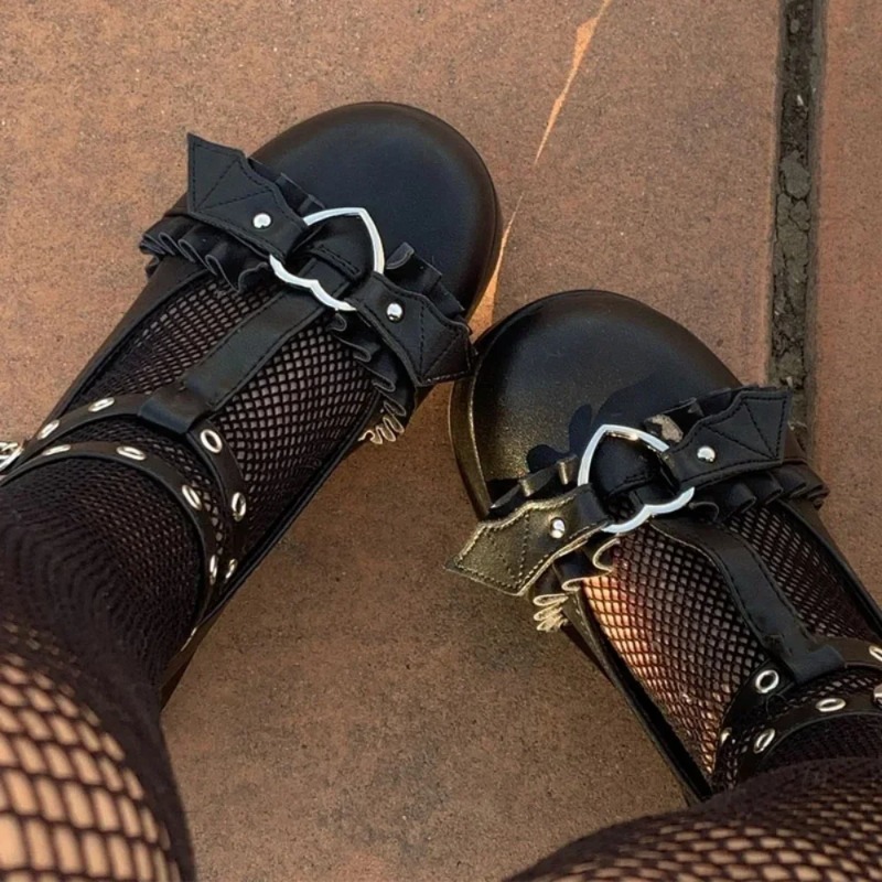 New Sweet Heart Buckle Wedges  - đánh giá và giá Mary Jane Shoes