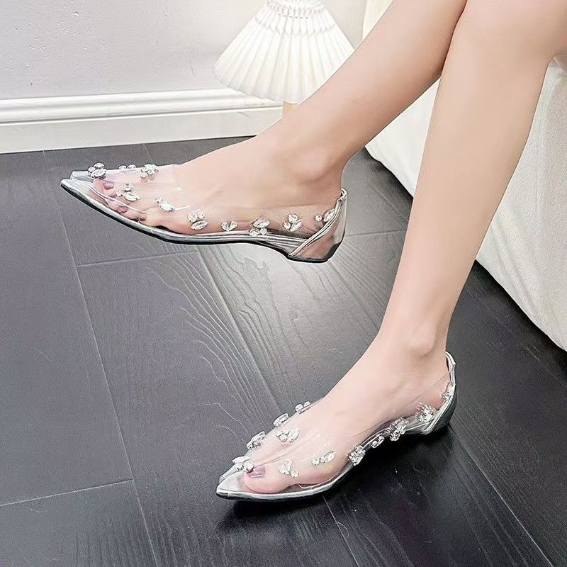 2026 Transparent PVC Rhineston - đánh giá và giá Pointed Toe Flat