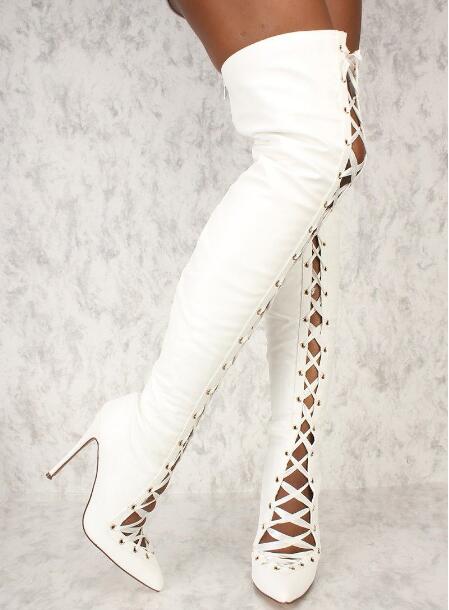 Fashion Women White Black Soli - đánh giá và giá Ribbon Tie Heel
