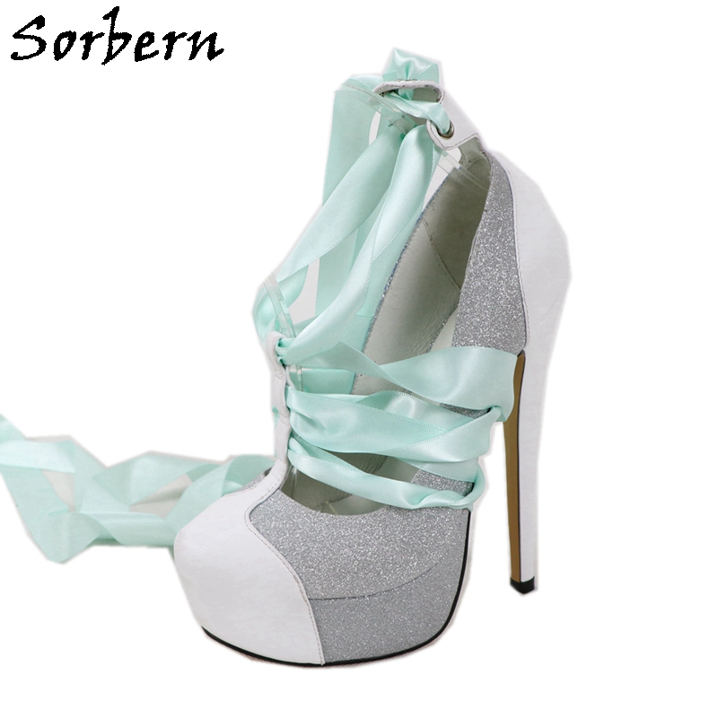 Sorbern White Real Leather Wom - đánh giá và giá Ribbon Tie Heel