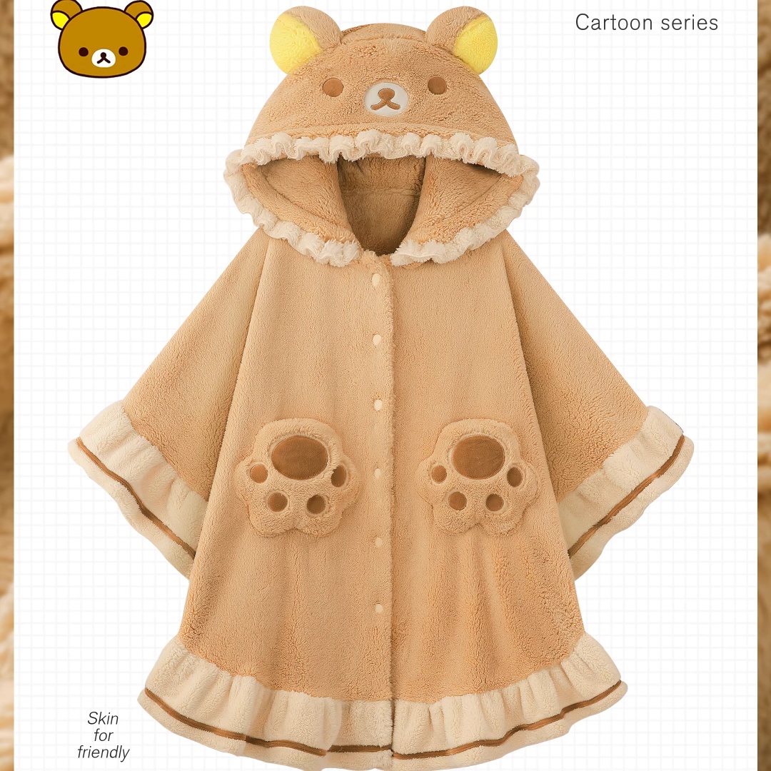 Rilakkuma Hooded Poncho Robe F - đánh giá và giá Women Shoes Xxl
