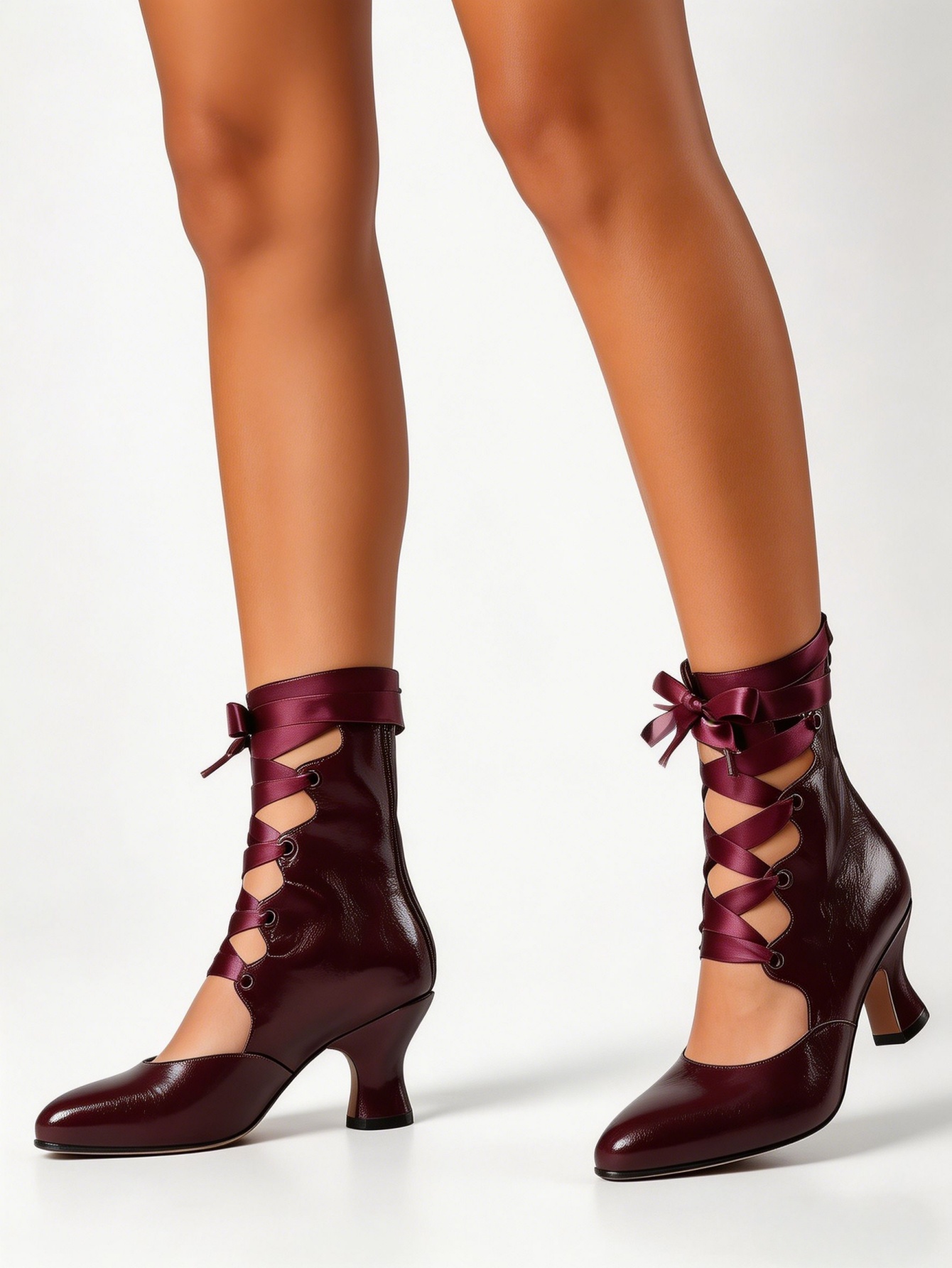 Gothic Lace Up High Heels For  - đánh giá và giá Ribbon Tie Heel